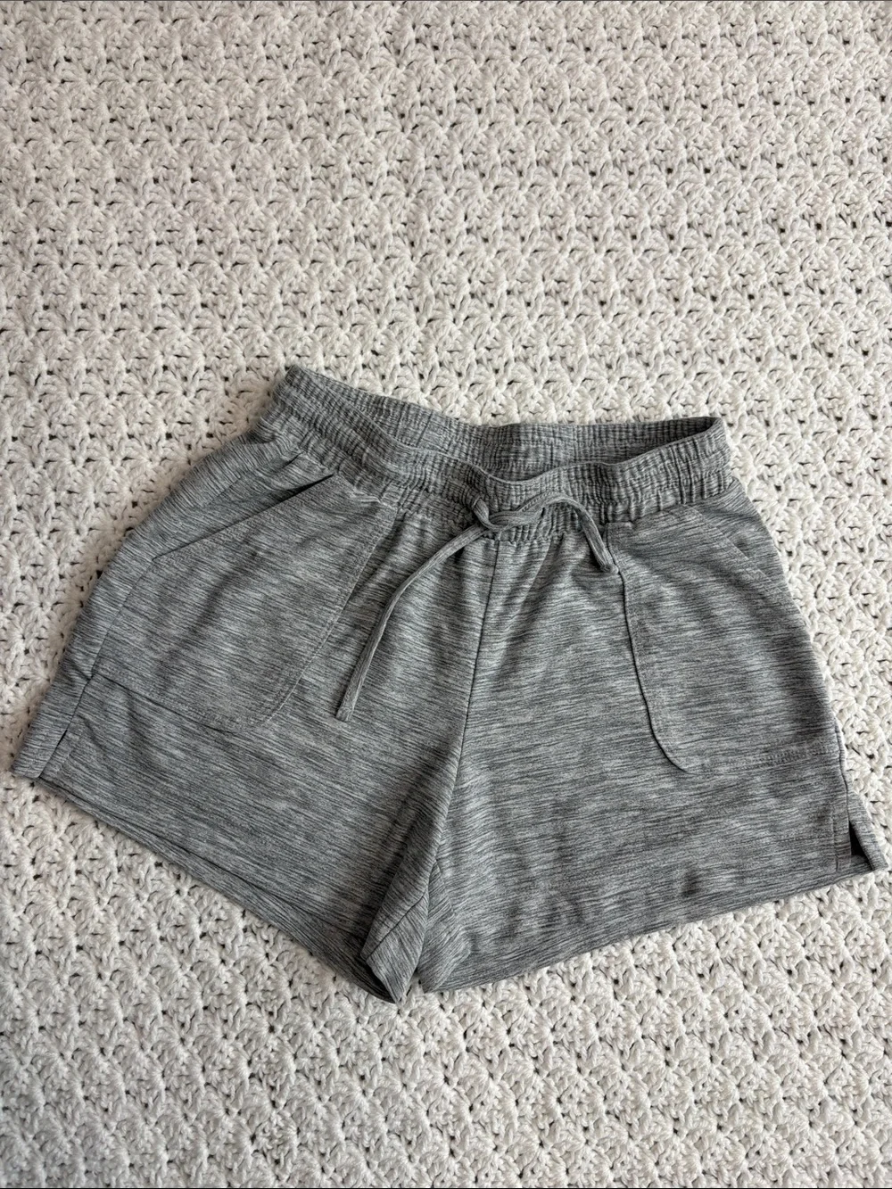 Old Navy Active Breathe On Heather Gray Athletic Drawstring Shorts Girls M (8) !
